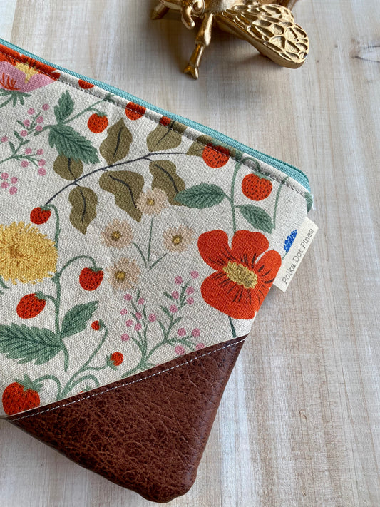 Blooming Flowers Wristlet Bag