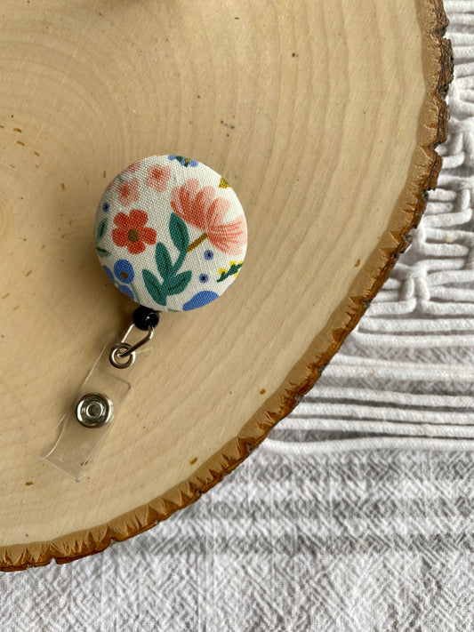Rifle Paper Co. Petit Florals Retractable Badge Reel