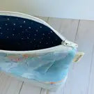 Crystal Marbling Large Zippered Pouch