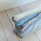 Crystal Marbling Large Zippered Pouch