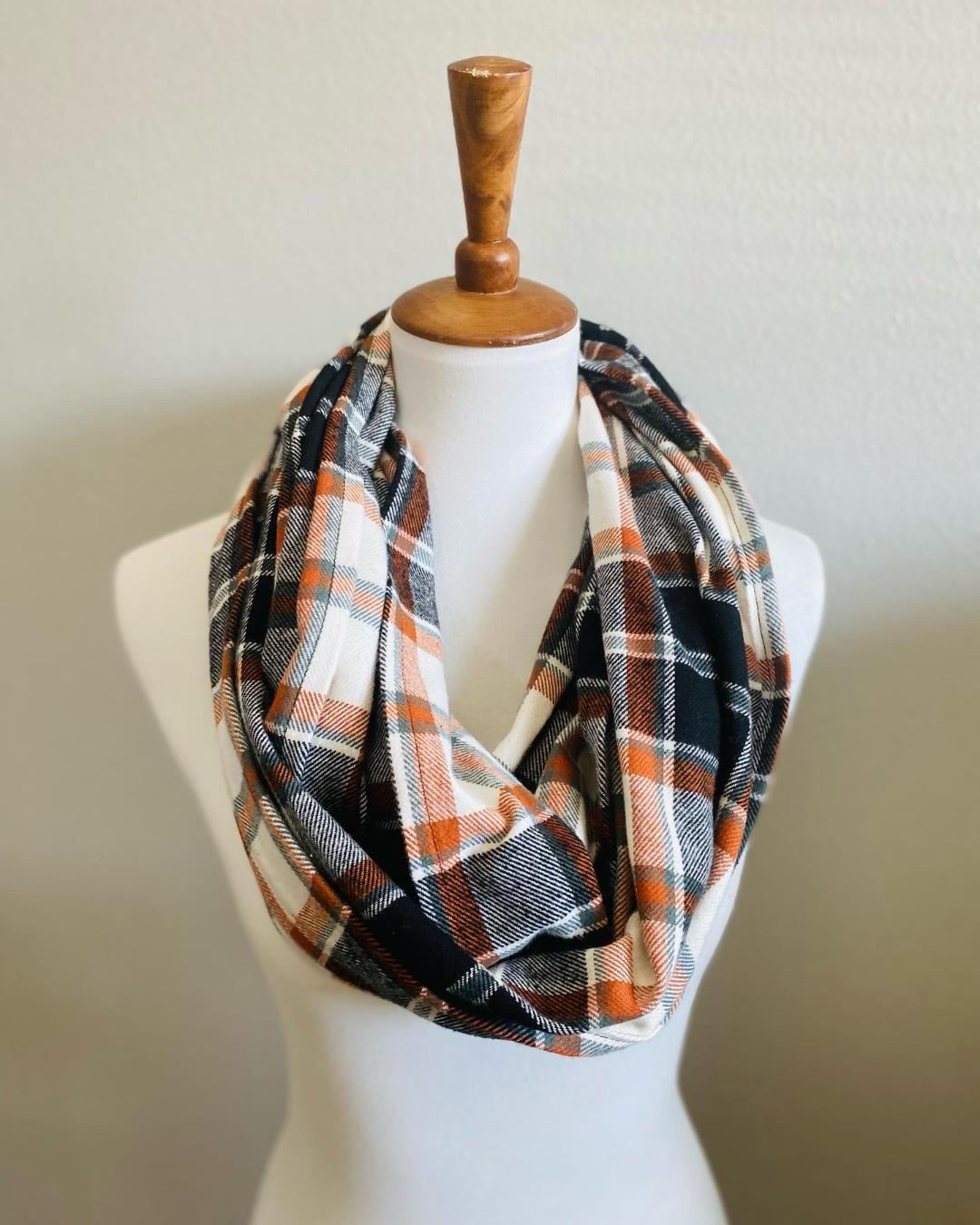 Autumn Plaid Infinity Scarf