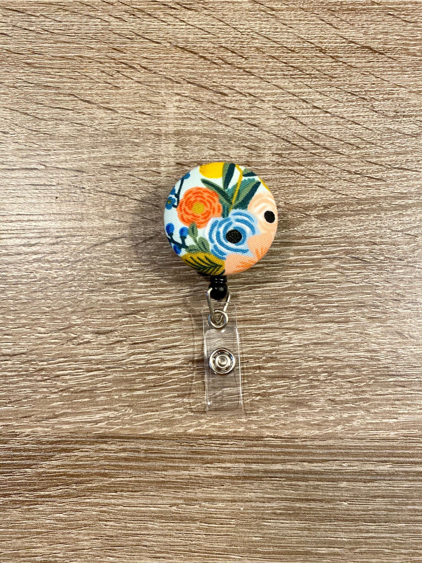 Rifle Paper Co. Spring Flowers Retractable Badge Reel
