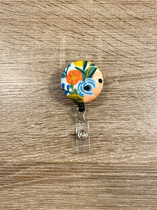 Rifle Paper Co. Spring Flowers Retractable Badge Reel