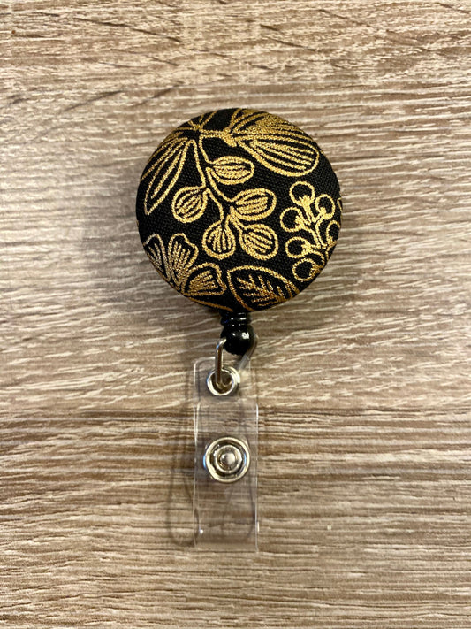 Rifle Paper Co. Gold Motif Retractable Badge Reel