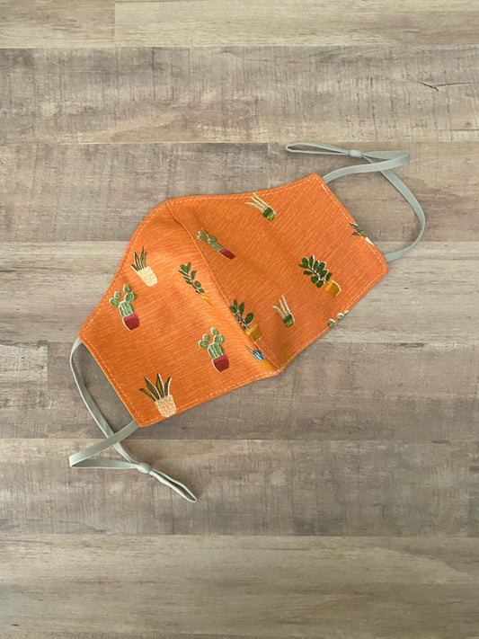 Terracotta Succulents Adjustable Mask