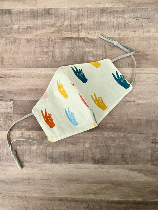 Peace Sign Adjustable Mask
