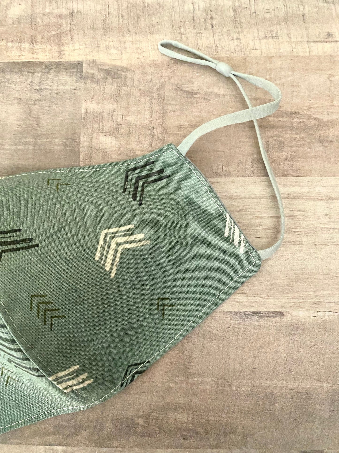 Green Motif Adjustable Mask