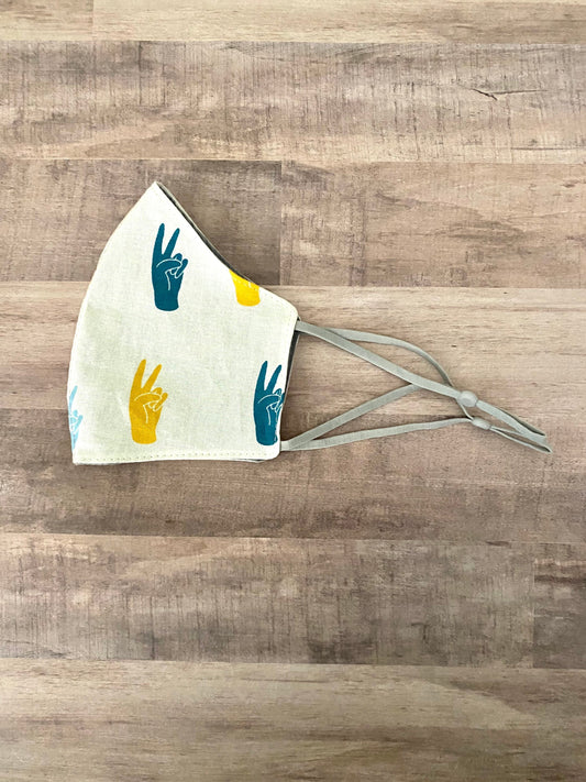 Peace Sign Adjustable Mask