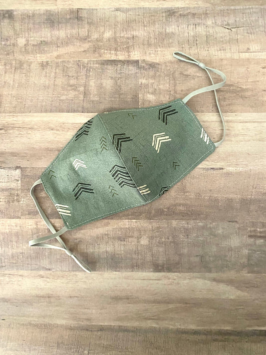 Green Motif Adjustable Mask