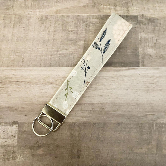 Winter Floral Motif Key Fob