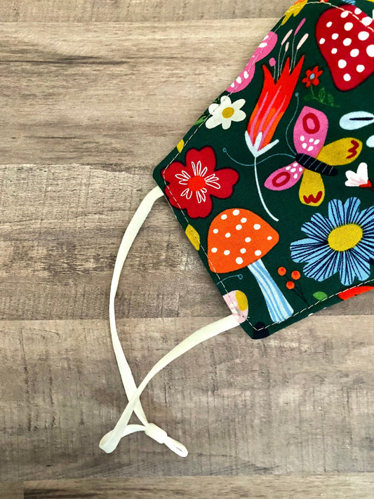 Happy Toadstools Adjustable Mask