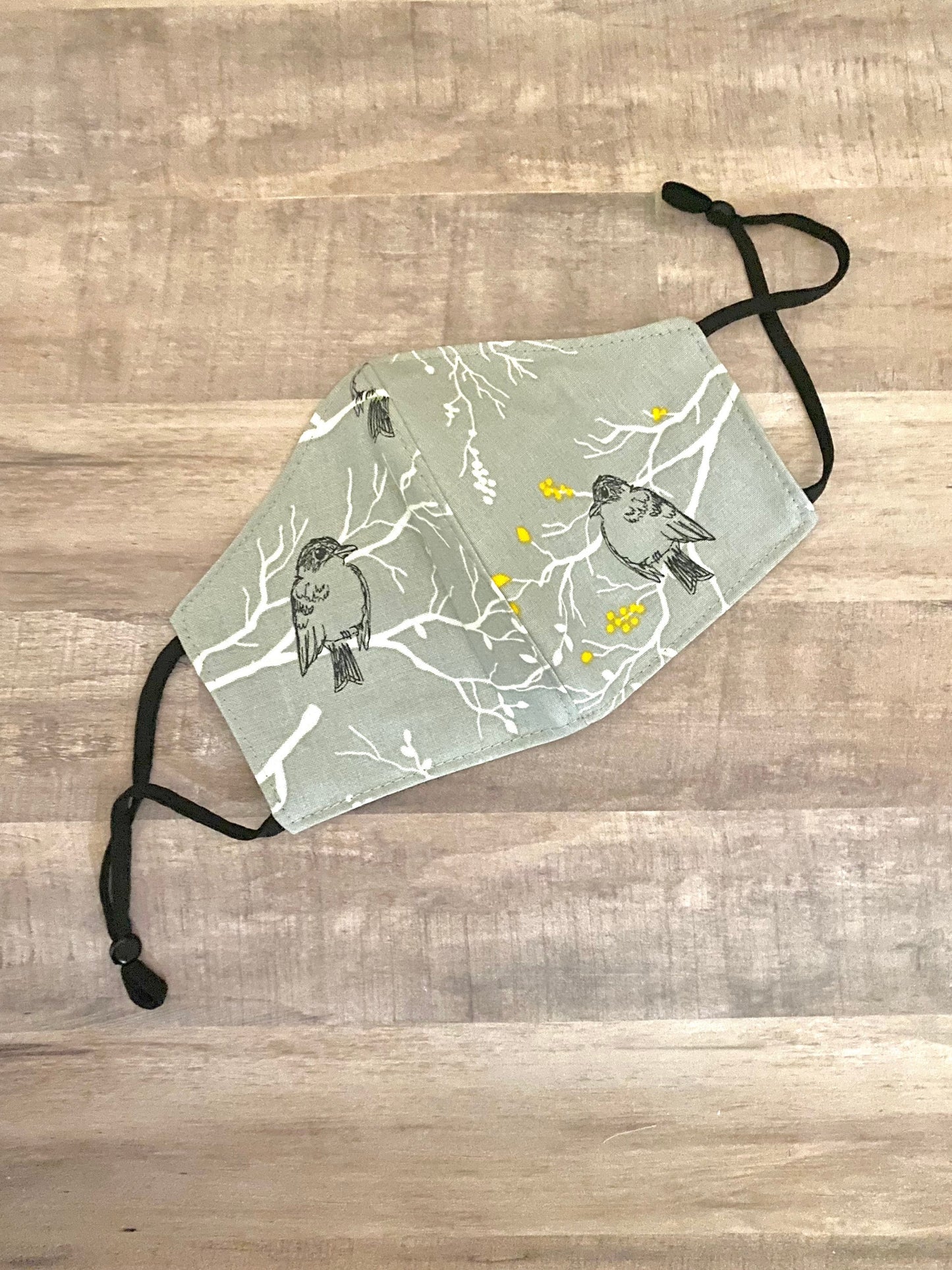 Gray Bird Adjustable Mask