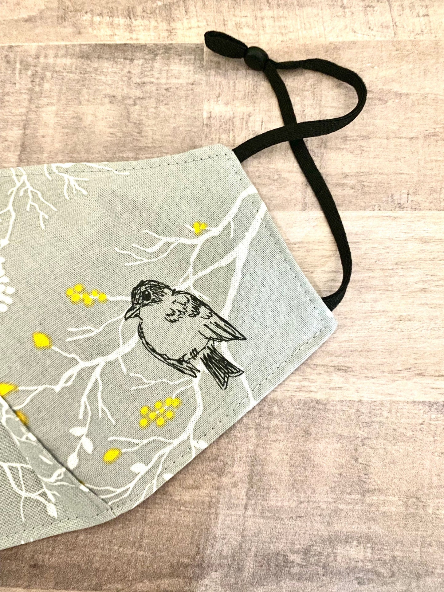 Gray Bird Adjustable Mask