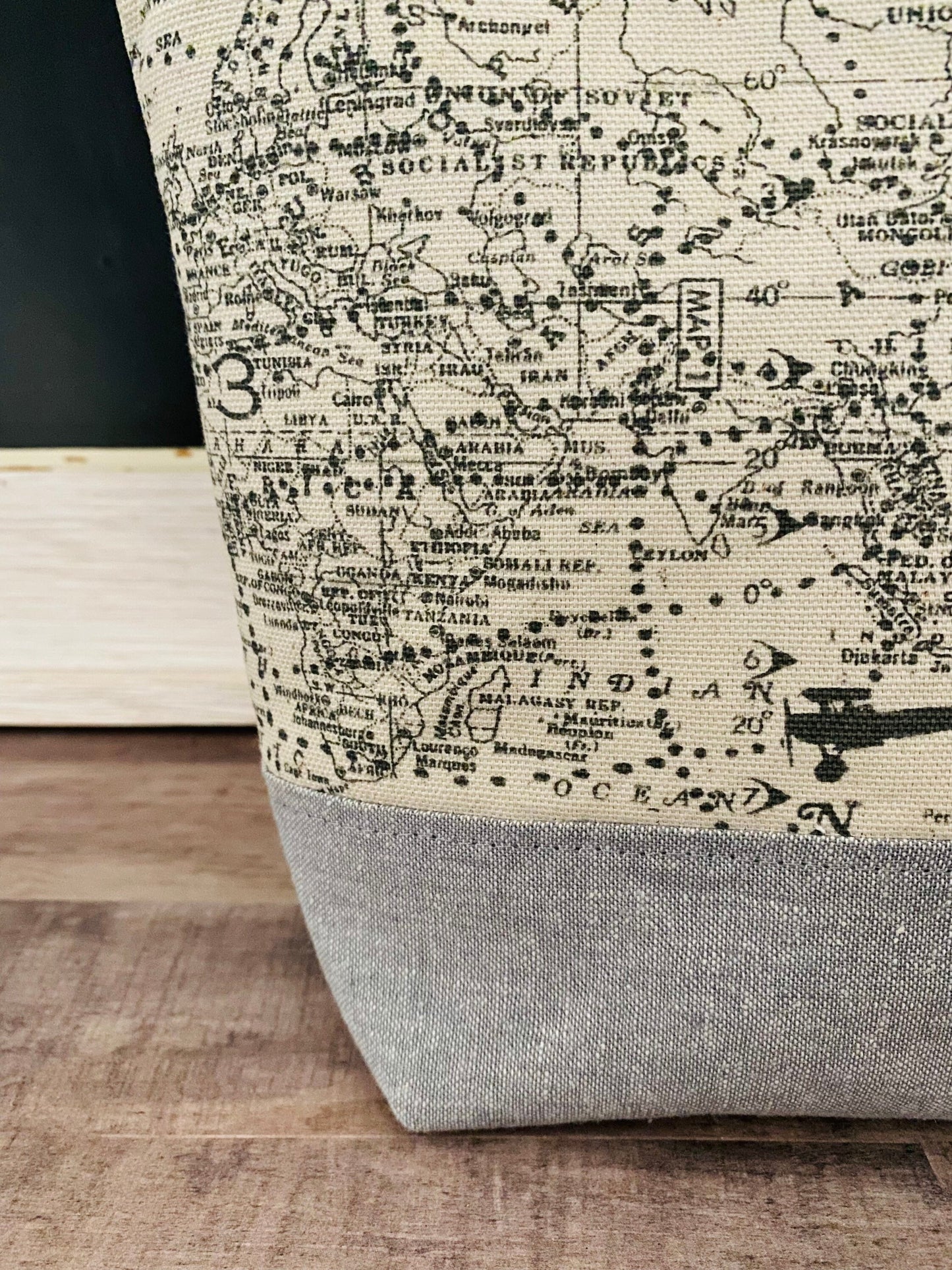 Antique Maps Large Zippered Bag