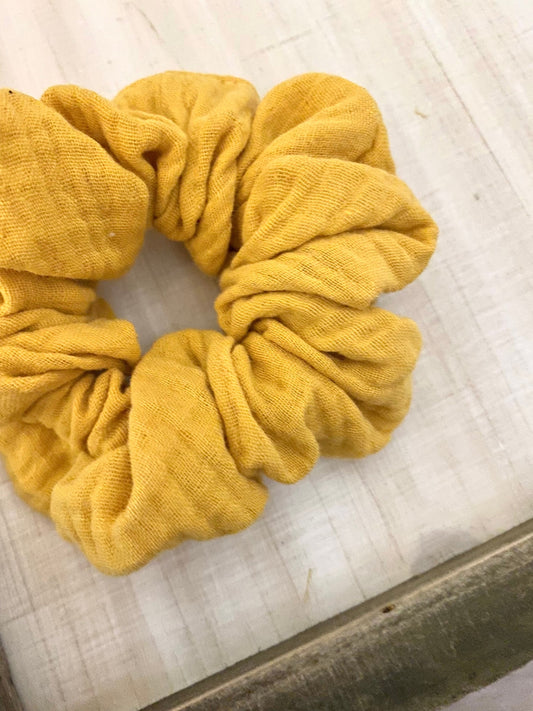 Mustard Muslin Hair Tie