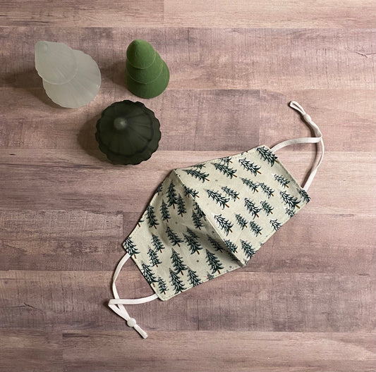 Rifle Paper Co. Cream Winter Trees Adjustable Mask