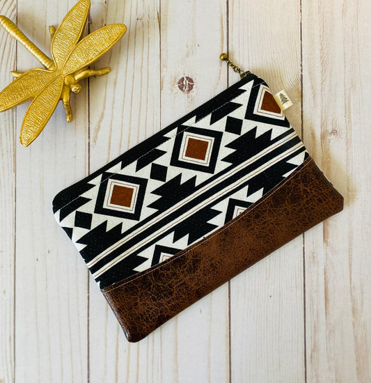 Black Geometric Wallet