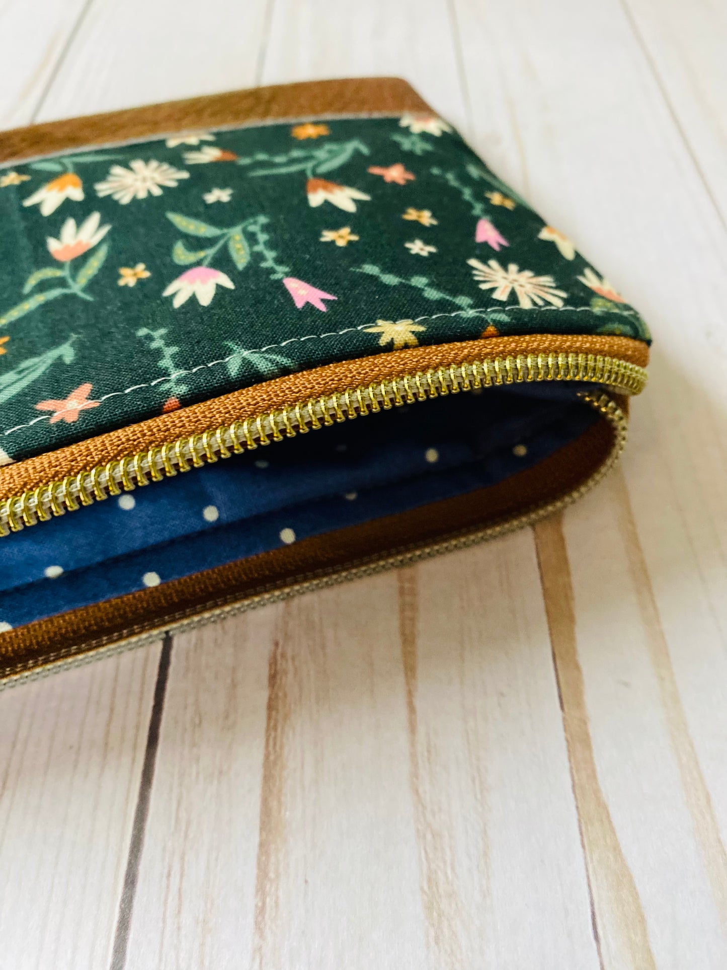 Green Floral Wallet