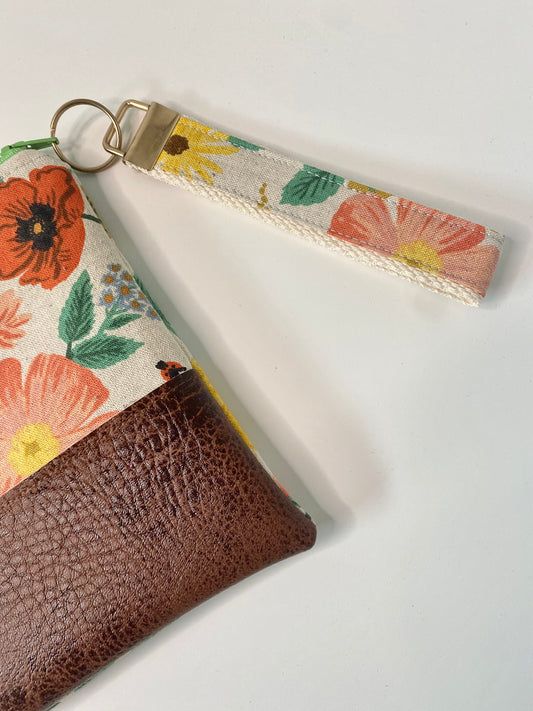 Summer Meadows Canvas Wristlet