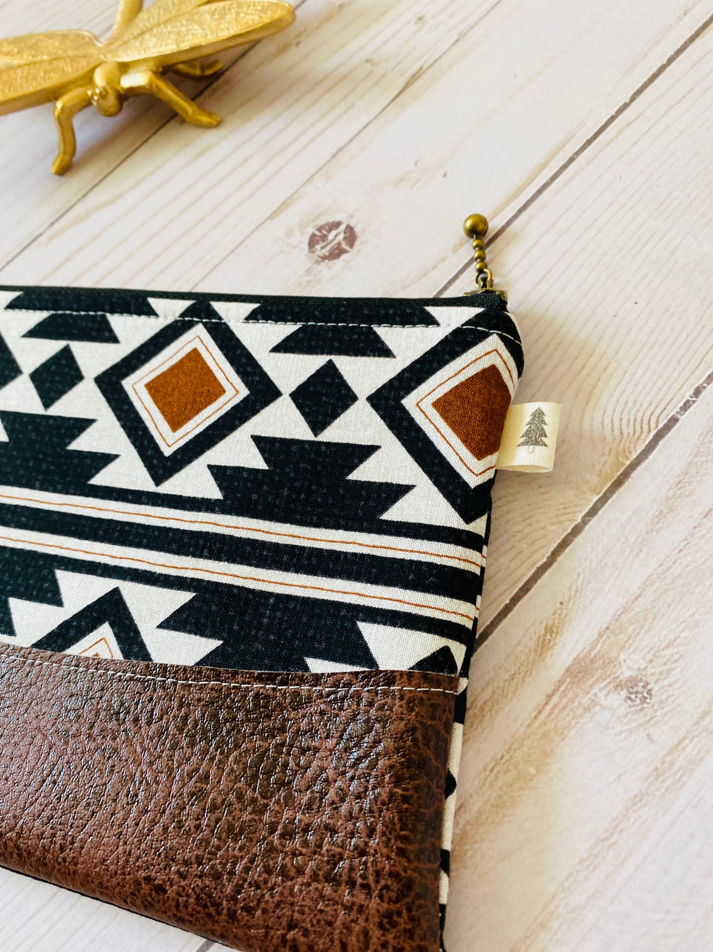 Black Geometric Wallet
