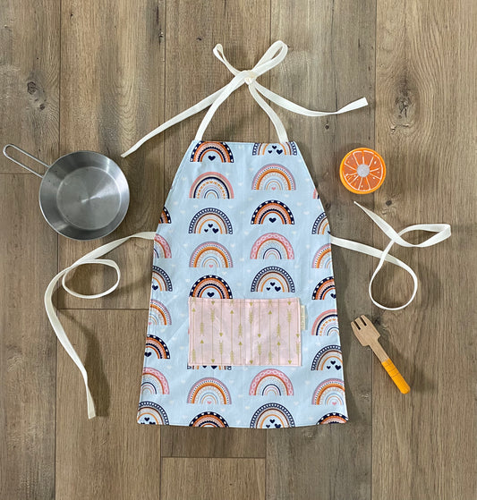 Happy Rainbow Toddler Apron