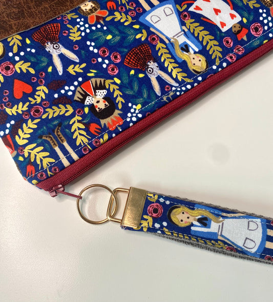 Alice in Wonderland Wristlet