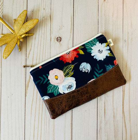 Blue Floral Wallet