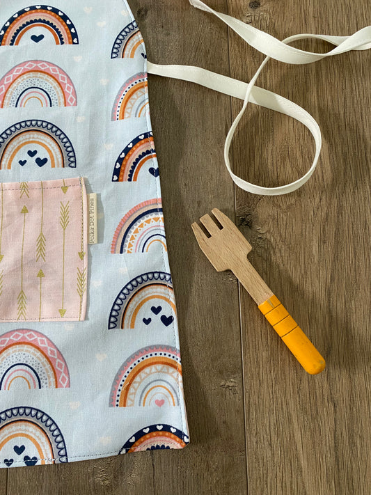 Happy Rainbow Toddler Apron