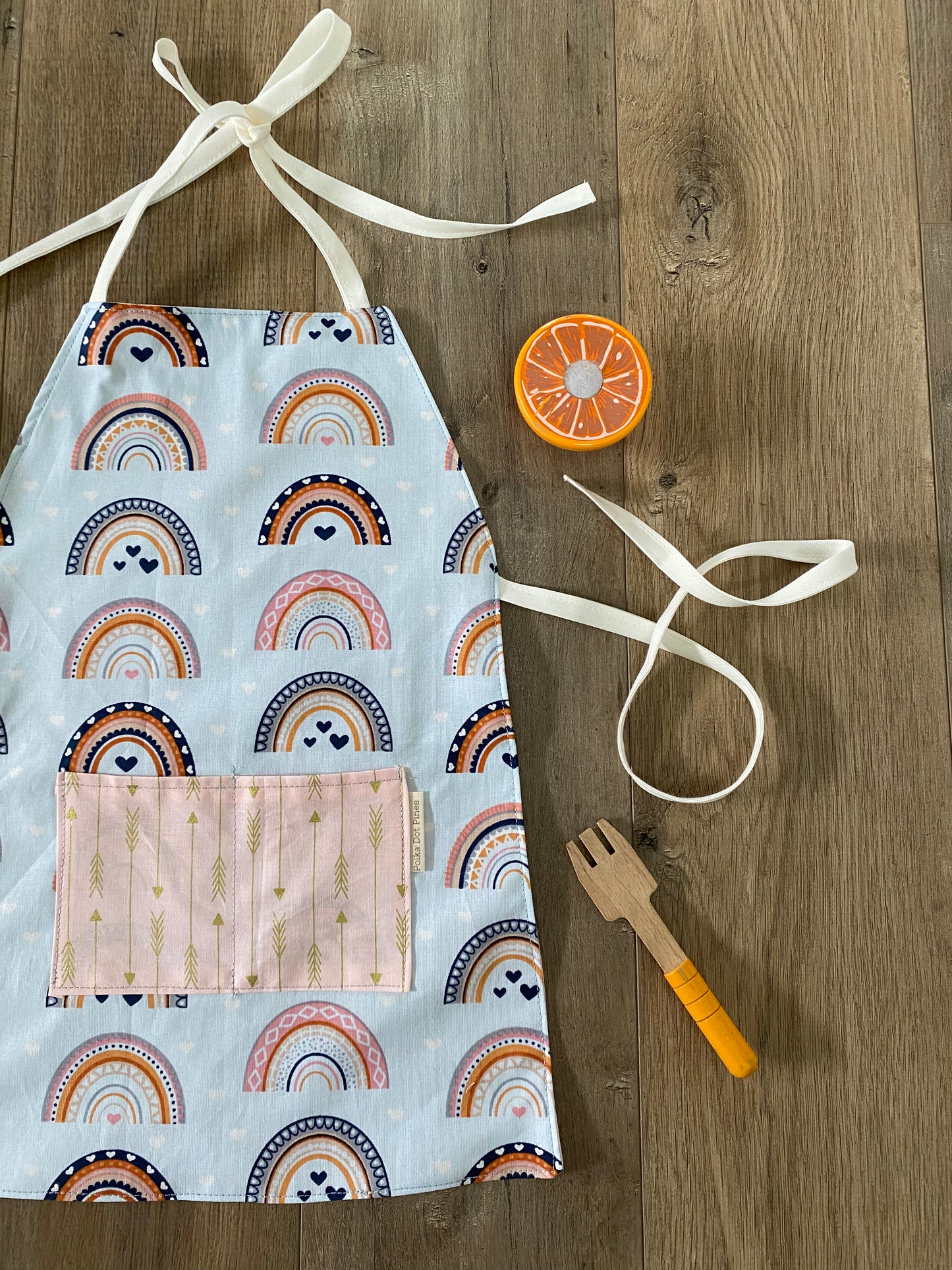 Happy Rainbow Toddler Apron