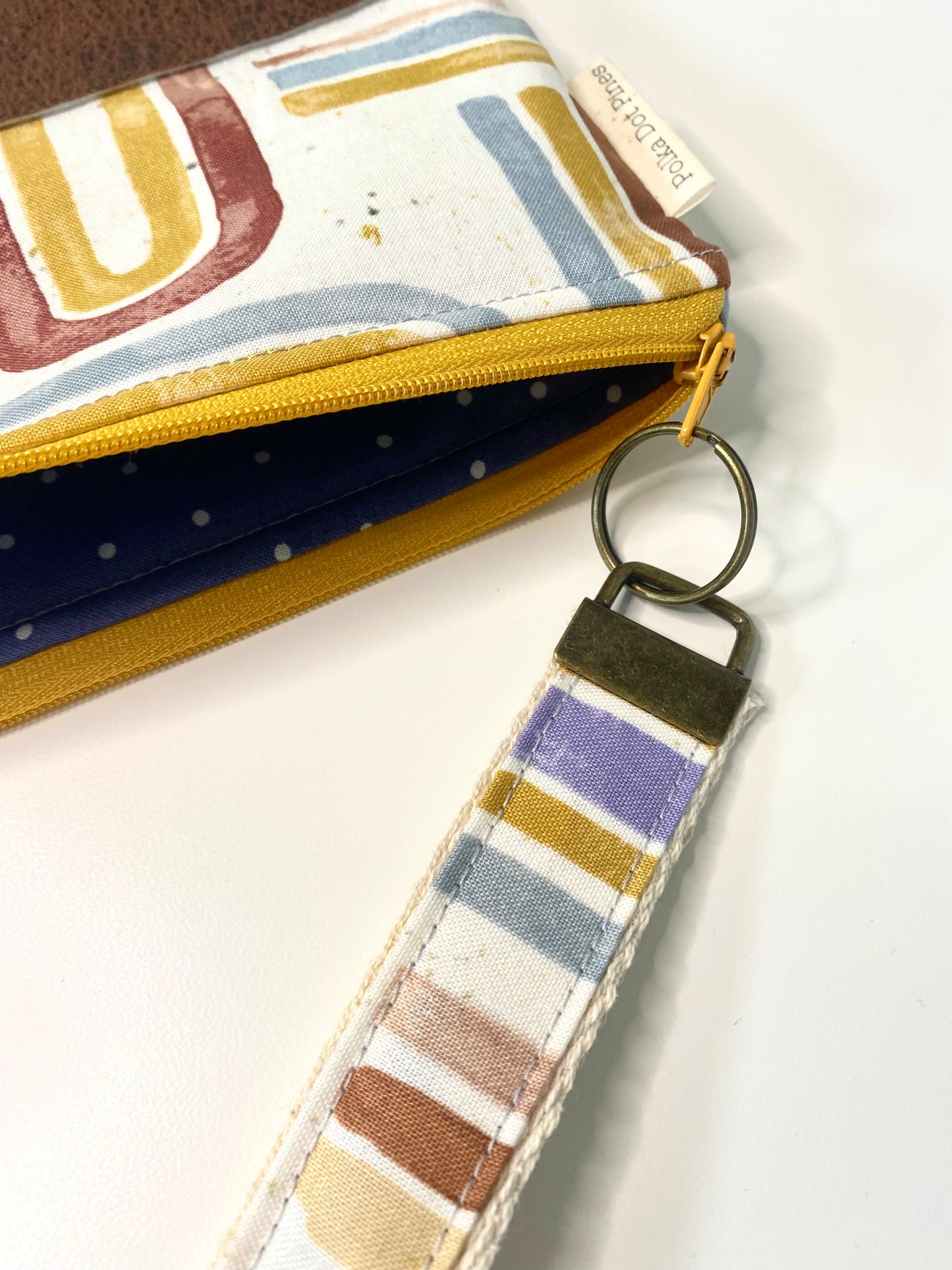 Abstract Boho Rainbow Wristlet