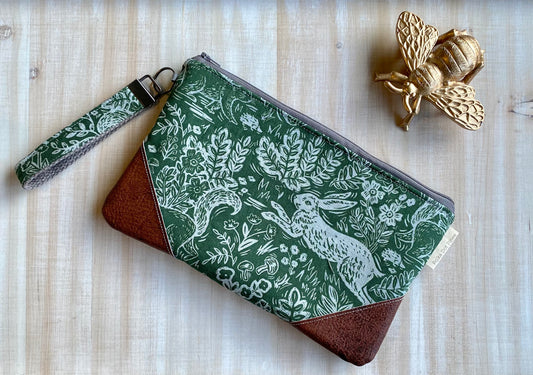 Spring Rabbits Wristlet Bag