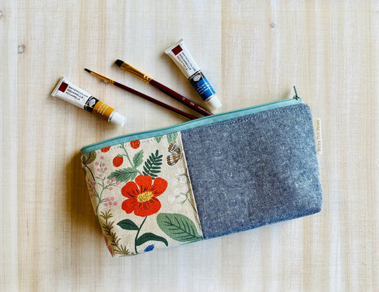 Blooming Flowers Pencil Pouch
