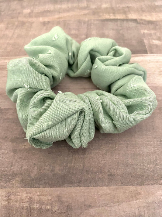 Green Polka Dot  Hair Tie