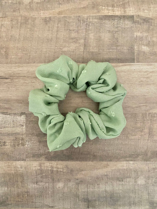 Green Polka Dot  Hair Tie