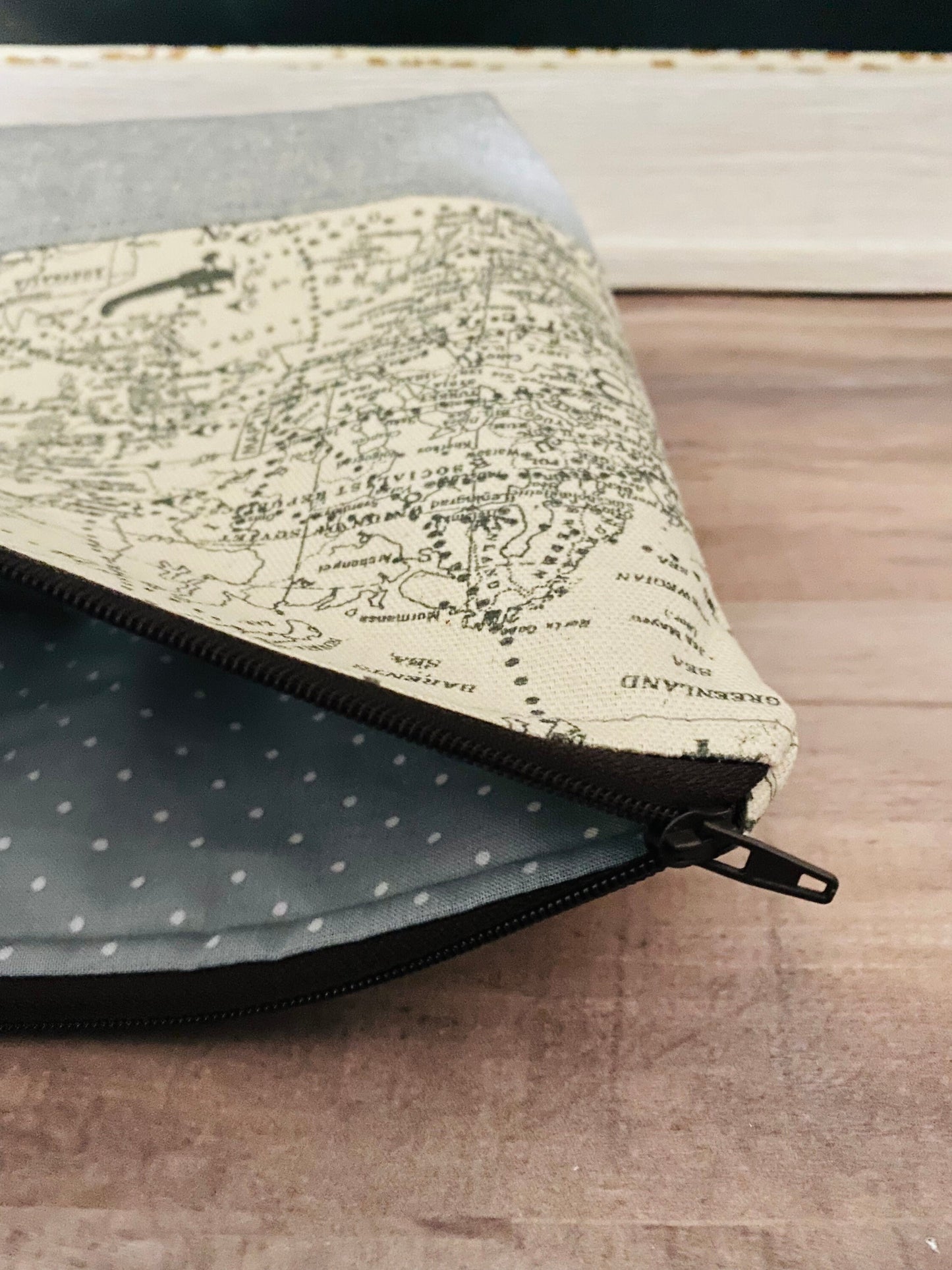 Antique Maps Large Zippered Bag