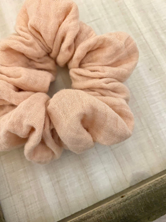 Pink Muslin Hair Tie
