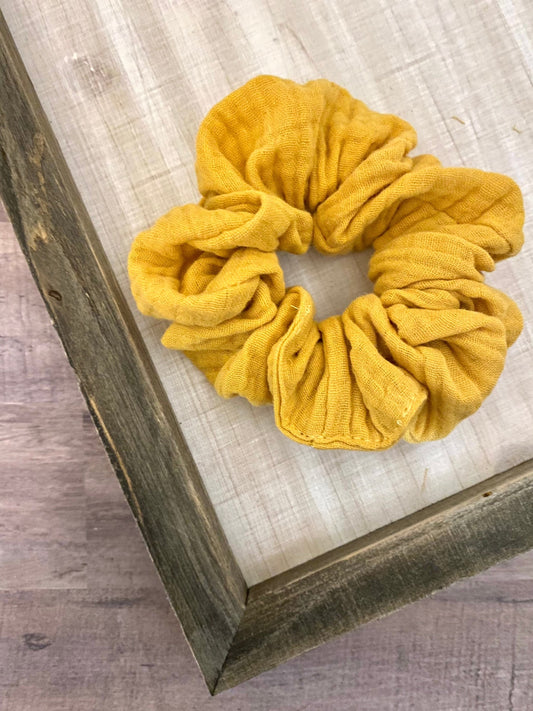 Mustard Muslin Hair Tie