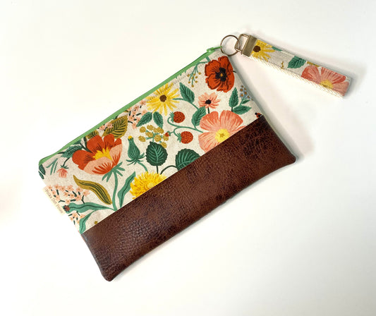Summer Meadows Canvas Wristlet