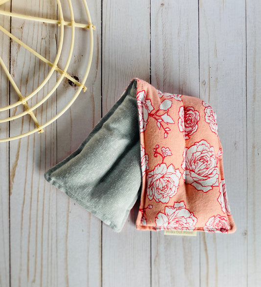 Pink Floral Microwaveable Rice and Lavender Pack